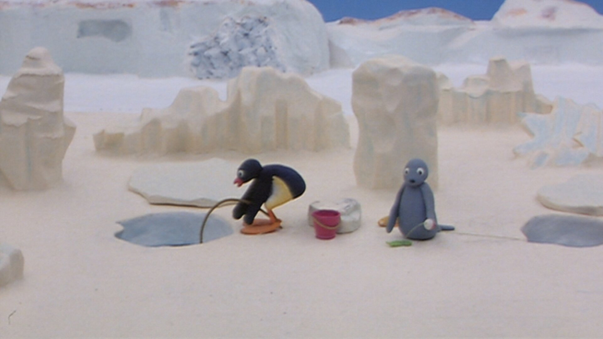 Pingu fisker