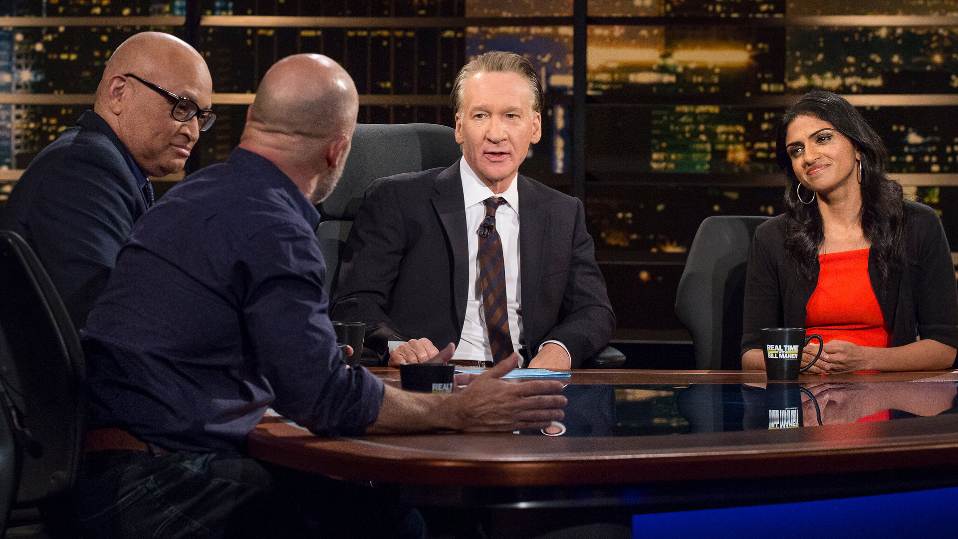 Larry Wilmore, Michael Wolff, Andrew Sullivan, Saru Jayaraman